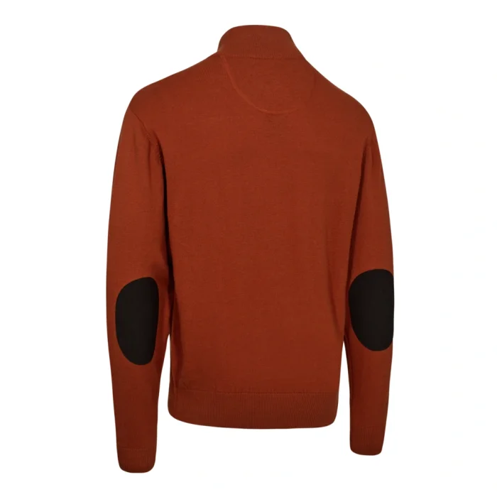 Sweter DEERHUNTER Harrington 1/2-Zip Knit Oak Rust Melange (8119-611)